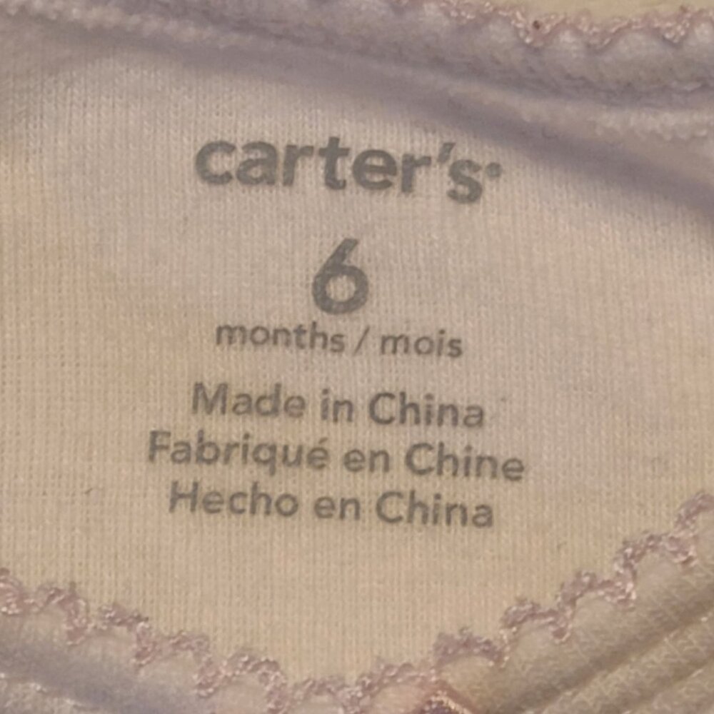 Carters Baby One Piece Perfect In Every Way Cat Design 6M White - Picture 3 of 11